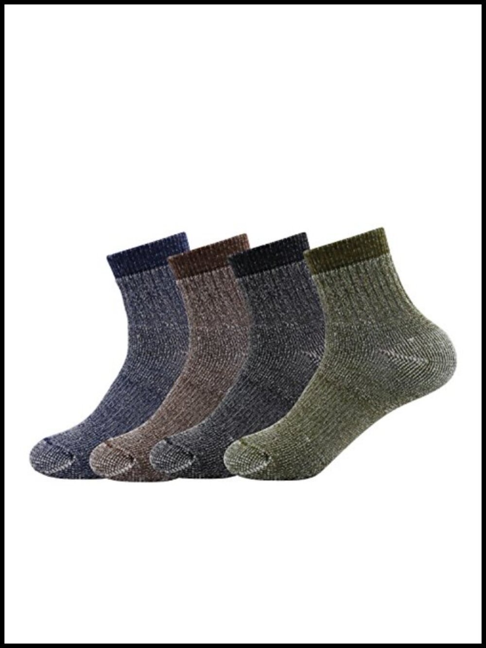 Men's Merino Wool Hiking Socks Thermal Crew Winter Trekking Cycling 4 Pack